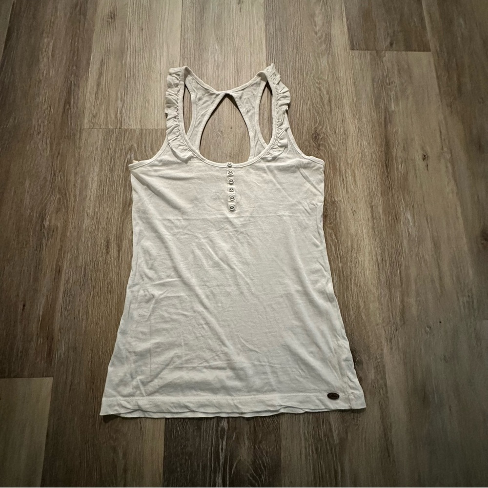 Mavi White Fitted Backless Tank Top Size XS
